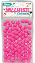 Jellyish Silicone Feeling Hair Beads 14MM - Hot Pink #8750