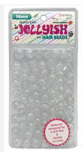 Jellyish Silicone Feeling Hair Beads 14MM - Silver Glitter #8755