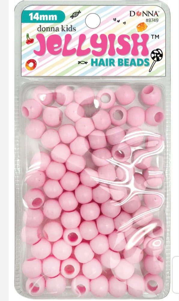 Jellyish Silicone Feeling Hair Beads 14MM - Light Pink #8749