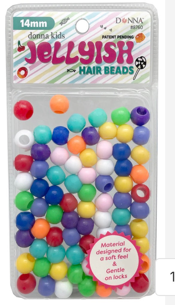 Jellyish Silicone Feeling Hair Beads 14MM - Assort #8760