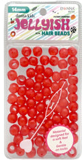 Jellyish Silicone Feeling Hair Beads 14MM - Red #8754
