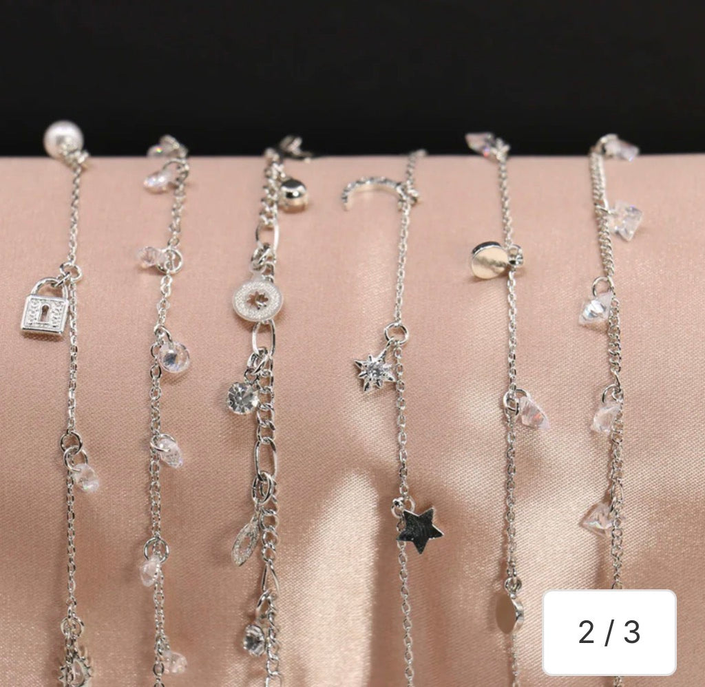 Premium Moon and Stars Anklet Display #900-049W