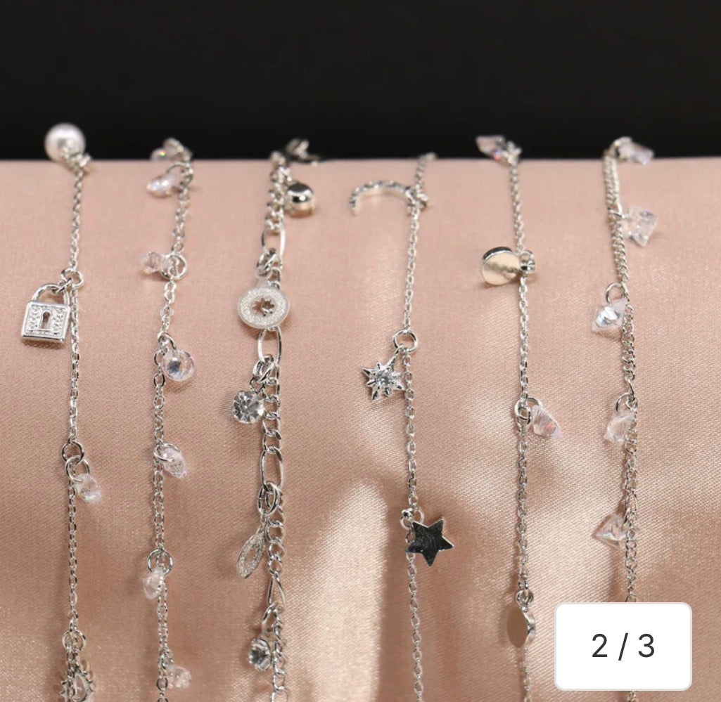 Premium Moon and Stars Anklet Display #900-049W