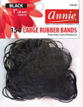 #3149 Annie 150Pc Rubber Bands Black Large (12PC)