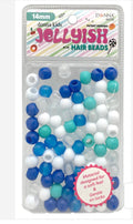 Jellyish Silicone Feeling Hair Beads 14MM - Blue Mix #8758