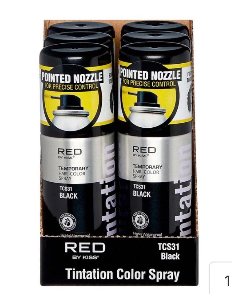 #TCS Kiss Tintation Color Spray Mini 1.5oz (6PC) - TCS31 BLACK