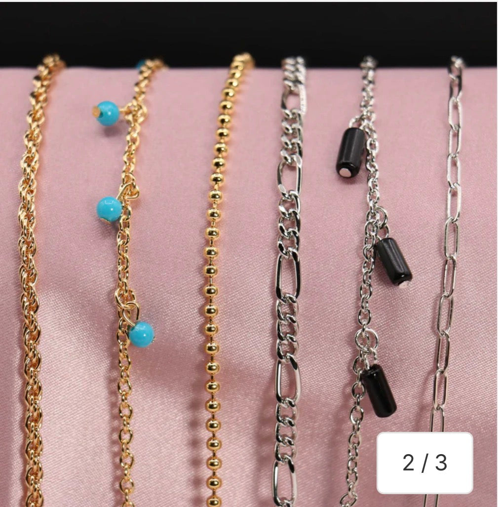 Premium Teal Mix Ankle Bracelet Display #900-036