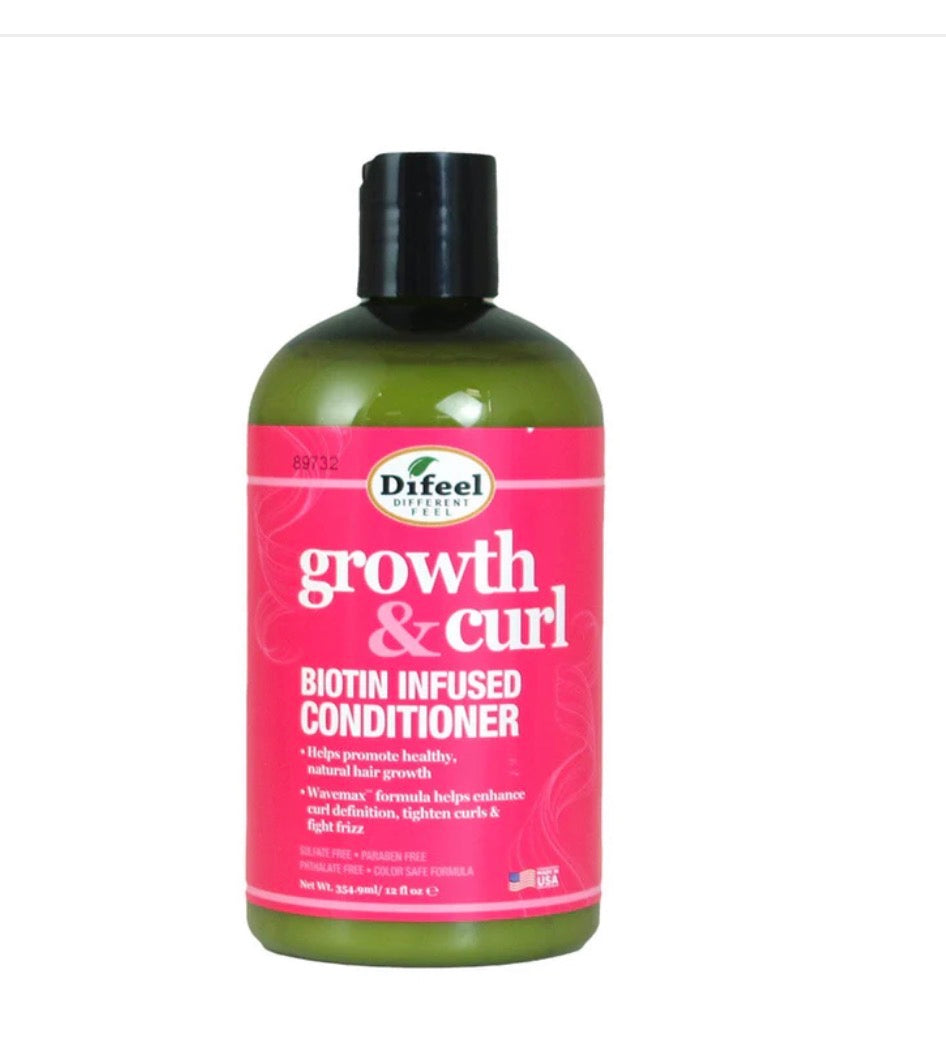 Difeel Growth & Curl Biotin Conditioner 12oz (PC)