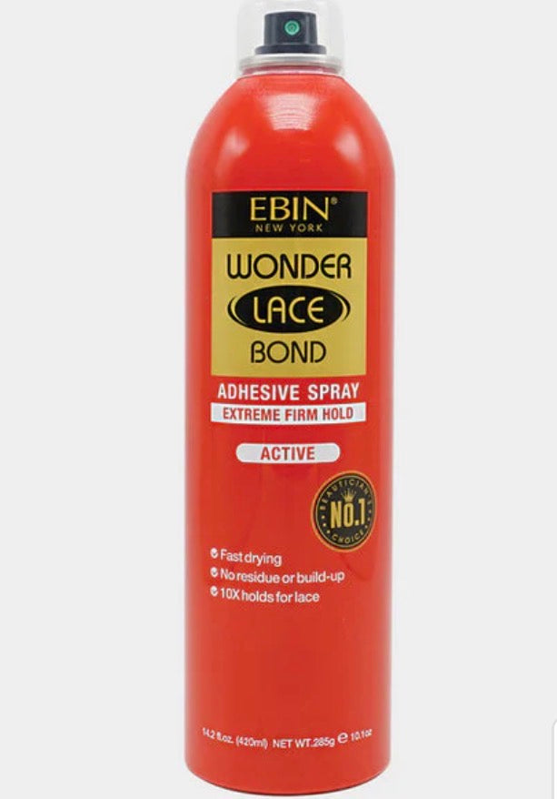 Ebin Wonder Lace Bond Adhesive Spray Extreme Firm Hold Active 6.08oz