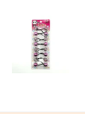 8 Ball 20mm Ponytail Holders Pink & Clear Glitter