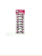 8 Ball 20mm Ponytail Holders Pink & Clear Glitter