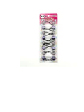 8 Ball 20mm Ponytail Holders Purple & Clear Glitter