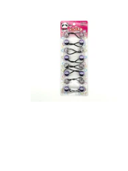 8 Ball 20mm Ponytail Holders Purple & Clear Glitter