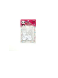 Flower(Sun) Barrette Clear & White #20020
